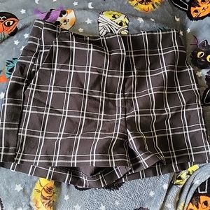 Black and white shorts